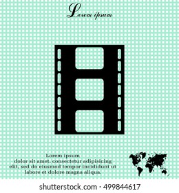 Vector illustration of isolated film