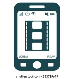 Vector illustration of isolated film
