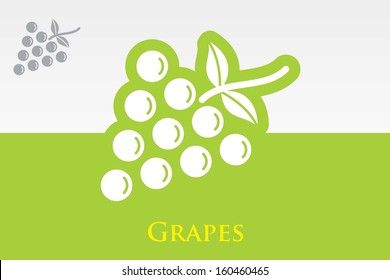 Vector illustration of isolated fruit icon Grapes. Eps-10