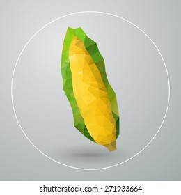 Vector illustration of isolated geometric maize composed of triangles