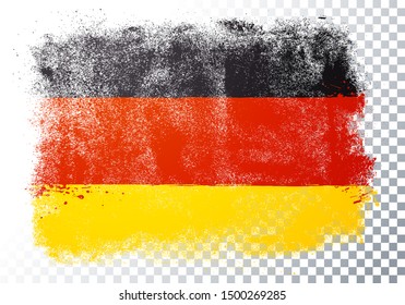 Vector illustration isolated germany flag with old grunge and vintage texture