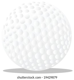 Vector illustration of an isolated golf ball