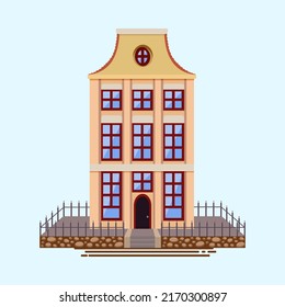 Vector illustration with an isolated house.
