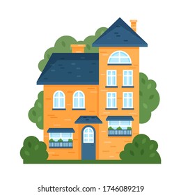 Vector illustration of an isolated house on a white background