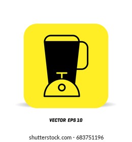 Vector illustration of isolated kitchen blender mixer food grinder in cartoon style.
