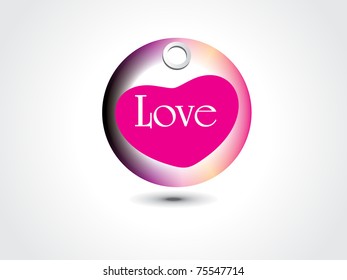 vector illustration of isolated love tag