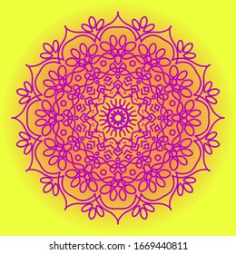 Vector Illustration Isolated Mandala Art Ornament Design