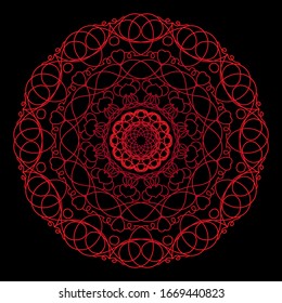 Vector Illustration Isolated Mandala Art Ornament Design