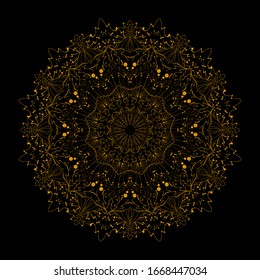Ilustración de vectores Mandala aislada Diseño Fondo del patrón de arte