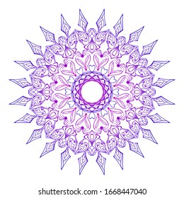 Vector Illustration Isolated Mandala Design Art Pattern Background