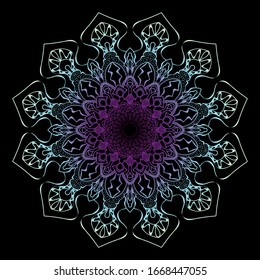 Vector Illustration Isolated Mandala Design Art Pattern Background