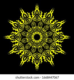 Ilustración de vectores Mandala aislada Diseño Fondo del patrón de arte