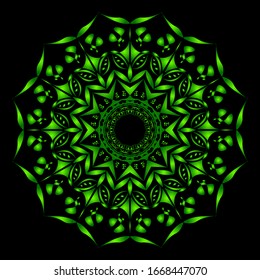 Vector Illustration Isolated Mandala Design Art Pattern Background