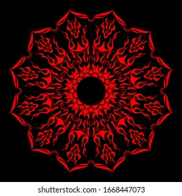 Ilustración de vectores Mandala aislada Diseño Fondo del patrón de arte