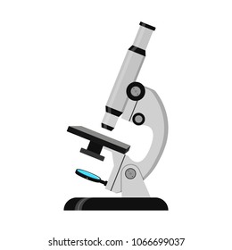 Vector illustration. Isolated microscope on a white background.