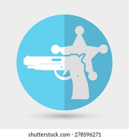 Vector illustration of isolated modern police icon.