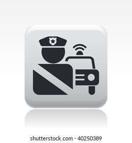 Vector illustration of isolated modern police icon.
