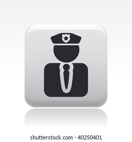 Vector illustration of isolated modern police icon.