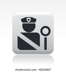 Vector illustration of isolated modern police icon.