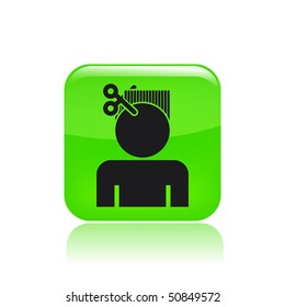 Vector illustration of isolated modern stylist icon.