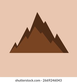 Ilustración vectorial de la montaña aislada