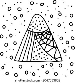 Vektorgrafik isolierter Berge, Hügellandschaft oder Naturlandschaft. Campinglandschaft und Wandergrafik. Outdoor-Reisen, Abenteuer, Tourismus, Klettern Design Elemente.