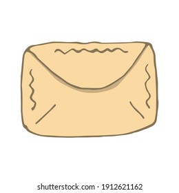 Vector illustration, isolated object, envelope on a white background. Simple flat style.