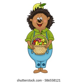 Vector illustration. Isolated object on a white background.The character is drawn by hand.