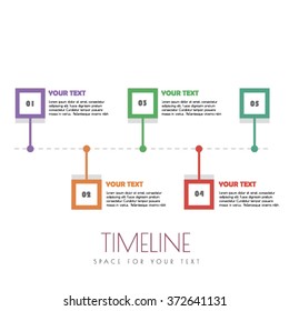 Vector illustration. Isolated objects. time line vector illustration