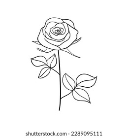 Vektorgrafik einzeln auf weißem Hintergrund. Schwarze Linien blüht Symbole gesetzt. Vektorgrafik einzeln auf Blumen.