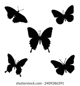 Vector illustration isolated on white background colorful geometric butterfly in origami style