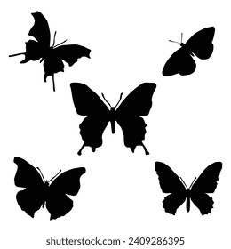 Vector illustration isolated on white background colorful geometric butterfly in origami style