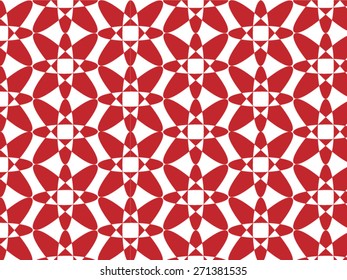 Vector Illustration isolated on white background. Vector seamless pattern. Can be used for web page backgrounds. Pattern in red colors.