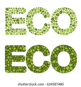 Vector illustration, isolated on a white. Eco