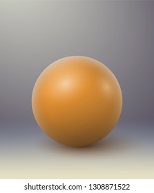 Vector illustration of isolated orange ball