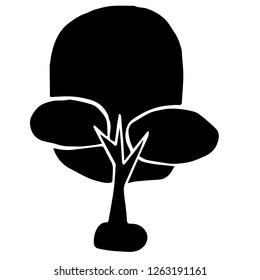 Vector Illustration of Isolated Outline Abstract Nature Trees for Graphic Design, Template, Background, Icon, and More.