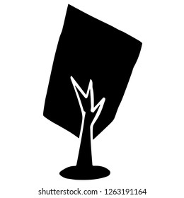 Vector Illustration of Isolated Outline Abstract Nature Trees for Graphic Design, Template, Background, Icon, and More.