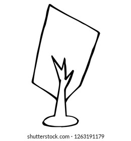Vector Illustration of Isolated Outline Abstract Nature Trees for Graphic Design, Template, Background, Icon, and More.