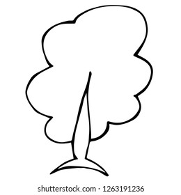 Vector Illustration of Isolated Outline Abstract Nature Trees for Graphic Design, Template, Background, Icon, and More.