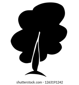 Vector Illustration of Isolated Outline Abstract Nature Trees for Graphic Design, Template, Background, Icon, and More.