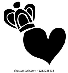 Vector Illustration of Isolated Outline Heart Shape for Graphic Design, Template, Background, Icon, and More.