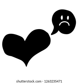 Vector Illustration of Isolated Outline Heart Shape for Graphic Design, Template, Background, Icon, and More.
