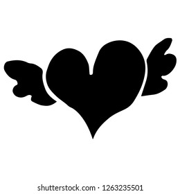 Vector Illustration of Isolated Outline Heart Shape for Graphic Design, Template, Background, Icon, and More.