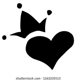 Vector Illustration of Isolated Outline Heart Shape for Graphic Design, Template, Background, Icon, and More.