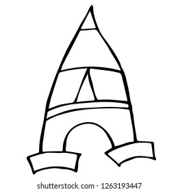 Vector Illustration of Isolated Outline Paris Eiffel Tower for Graphic Design, Template, Background, Icon, and More.