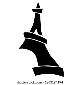 Vector Illustration of Isolated Outline Paris Eiffel Tower for Graphic Design, Template, Background, Icon, and More.