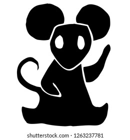Vector Illustration of Isolated Outline Rat Animal for Graphic Design, Template, Background, Icon, and More.