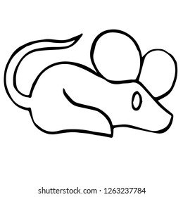 Vector Illustration of Isolated Outline Rat Animal for Graphic Design, Template, Background, Icon, and More.