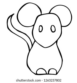 Vector Illustration of Isolated Outline Rat Animal for Graphic Design, Template, Background, Icon, and More.