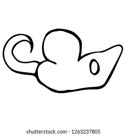 Vector Illustration of Isolated Outline Rat Animal for Graphic Design, Template, Background, Icon, and More.